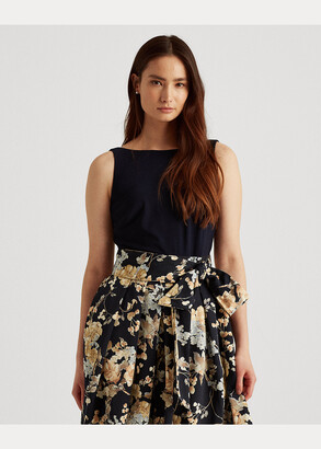 Ralph Lauren Floral Sleeveless Faille Dress - ShopStyle